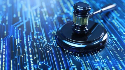 Vibrant Debate on Data Privacy Laws in Clear Light with Blue Background