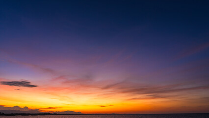 sunset over the sea