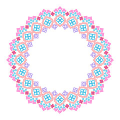 Premium vector Floral Wreath Frame,Circle frame,round linear narrow,Flower frame,Floral border,Floral Frame on White Background