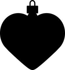 Isolated Christmas ornament ball silhouette vector.