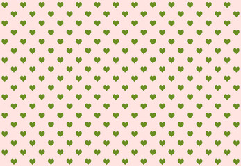 Heart DarkKhaki color on pink background. For Background.