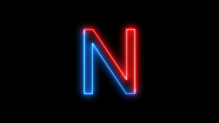 neon alphabetic Lettering. Neon light 3d alphabet, calligraphy realistic. Glowing letters.