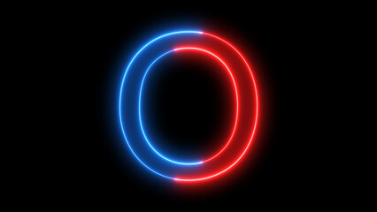 neon alphabetic Lettering. Neon light 3d alphabet, calligraphy realistic. Glowing letters.