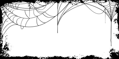 Spider web vector frame vector illustration