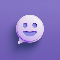 Fototapeta premium a purple smiley face with a smiley face on it