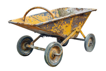 Wheelbarrow isolated on a transparent background