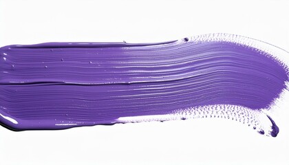 purple oil paint stroke on white background