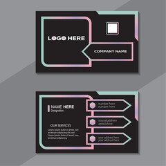 Double-sided creative business card vector design. for business and personal use.