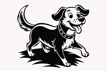 imagine prompt a playful dog illustration.eps