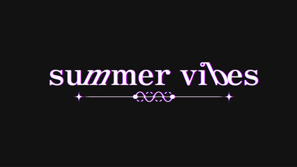 Obraz premium Minimal Futuristic Color Leak of summer vibes Typography in lowercase with divider