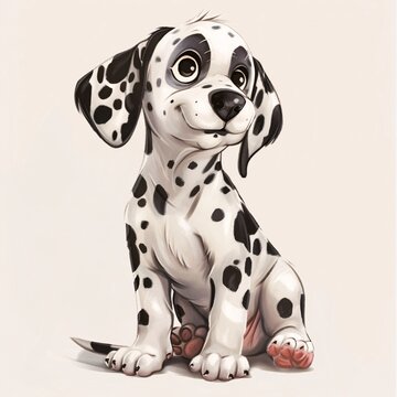 recommend clip art: Cute Dalmatian Puppy Sitting.