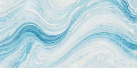 Fototapeta premium Vector watercolor ocean wave line blue and white background. Ocean sea art with natural template. Seamless soft blue ocean pattern wave water background.