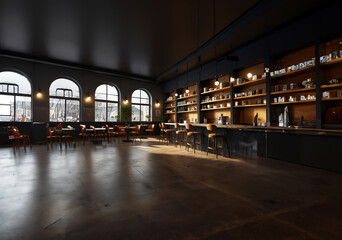 Caf? atmosphere with aromatic coffee.