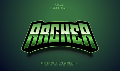 Archer Editable Text Effect Style 3d Esport