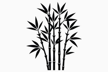 A Bamboo silhouette vector illustration .eps