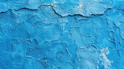 Obraz premium Blue stucco wall with rough texture for design potential