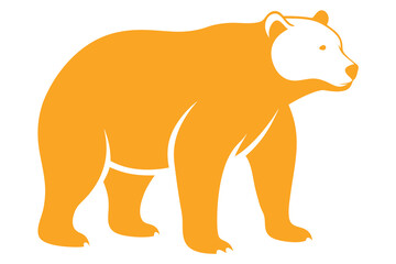 Bear silhouette vector white background.eps
