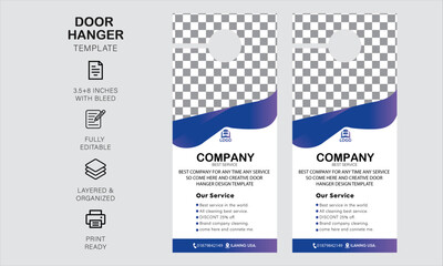 Door hanger design template for your business or company