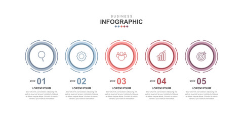 steps infographic  business concept design template vector