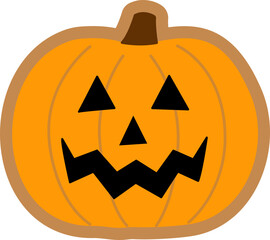 Halloween pumpkin shaped gingerbread cookie vector isolated