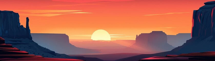 Obraz premium Retro-style national park poster series