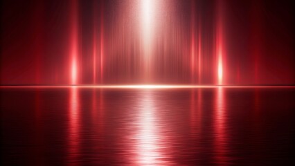 Dark red abstract metal background reflection of light.