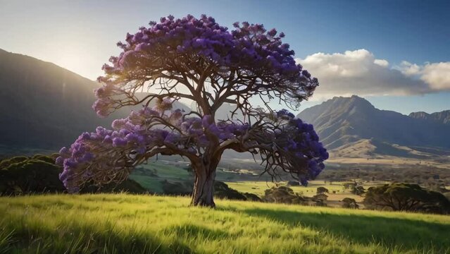Jacaranda tree, stunning landscape