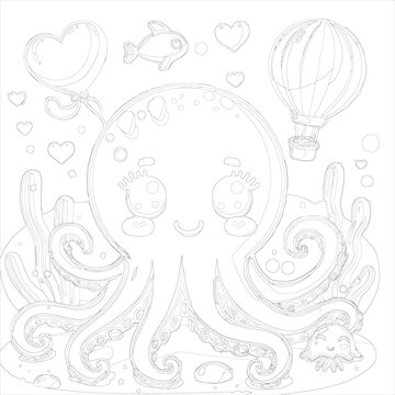 Octopas vector illustration artwork