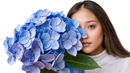 girl with a bouquet of flowers