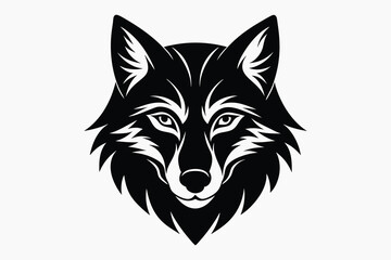 wolf head  silhouette vector illustration.eps