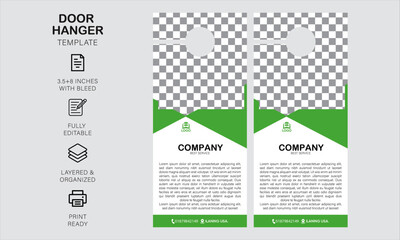 Door hanger design template for your business or company