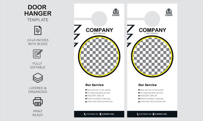 Door hanger design template for your business or company