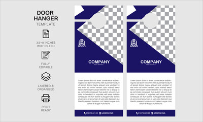 Door hanger design template for your company
