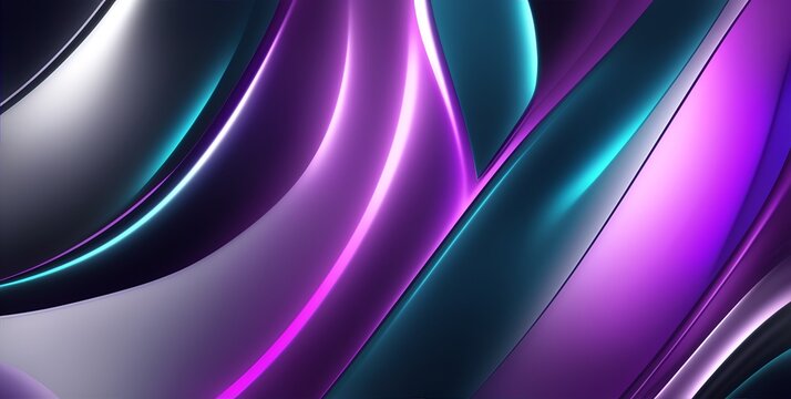Modern Wallpaper Design Featuring Vibrant Gradient of Curved Lines