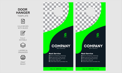 Door hanger design template for your company
