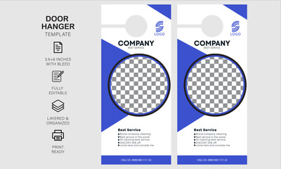 Door hanger design template for your business