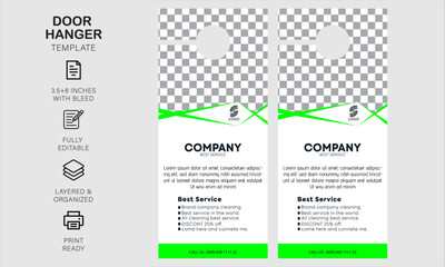 Door hanger design template for your business