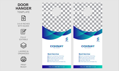 Door hanger design template for your business