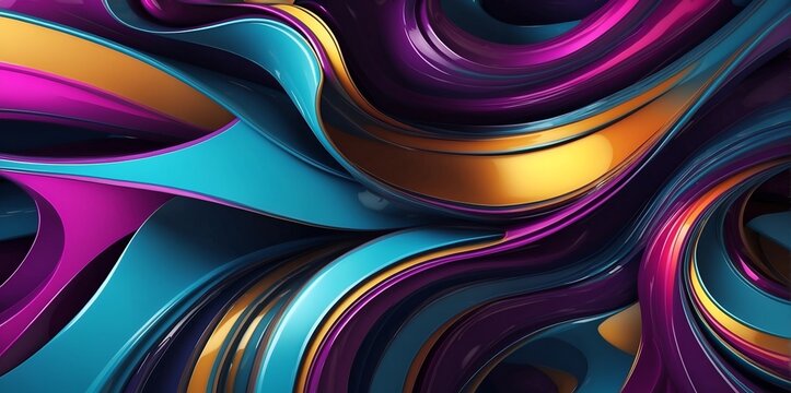 Futuristic Appeal in Wallpaper Art with Sleek Lines and Color Blends