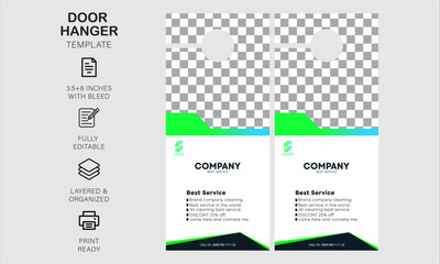 Door hanger design template for your business
