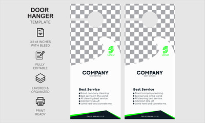 Door hanger design template for your business