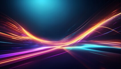 Abstract colorful digital waves background. Smooth elegant glowing waves surface	