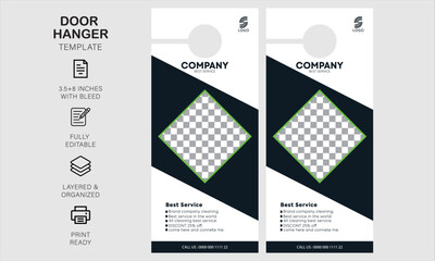 Door hanger design template for your business