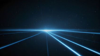 Cyberpunk Glowing Lines in a Futuristic Digital World