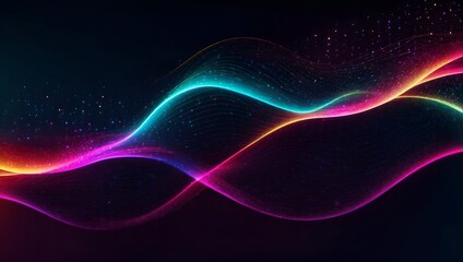 Obraz premium Abstract colorful digital waves background. Smooth elegant glowing waves surface 