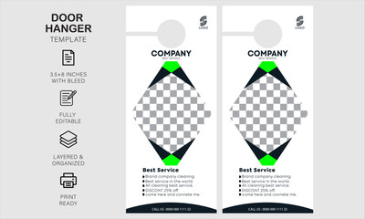 Door hanger design template for your company