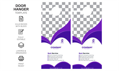 Door hanger design template for your company
