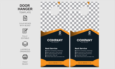 Door hanger design template for your company