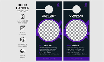 Door hanger design template for your company