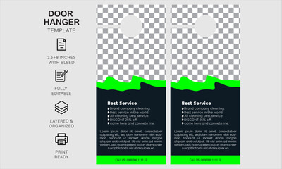 Door hanger design template for your company